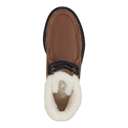 Percy Lug Sole Bootie - Brown Suede | Marc Fisher