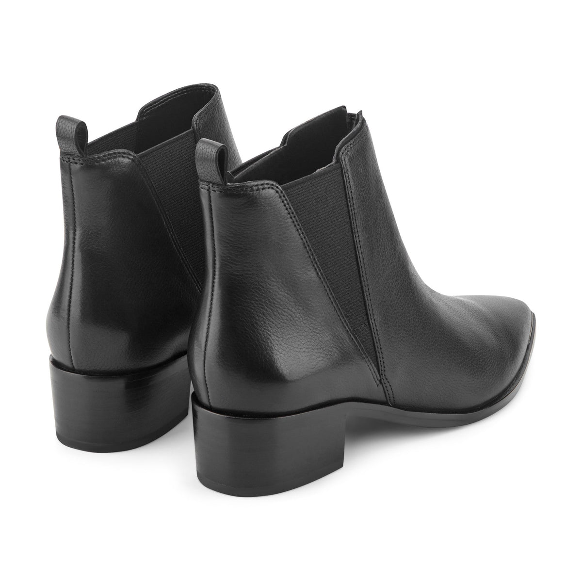 Yale Pointy Toe Chelsea Leather Bootie - Black Leather | Marc Fisher