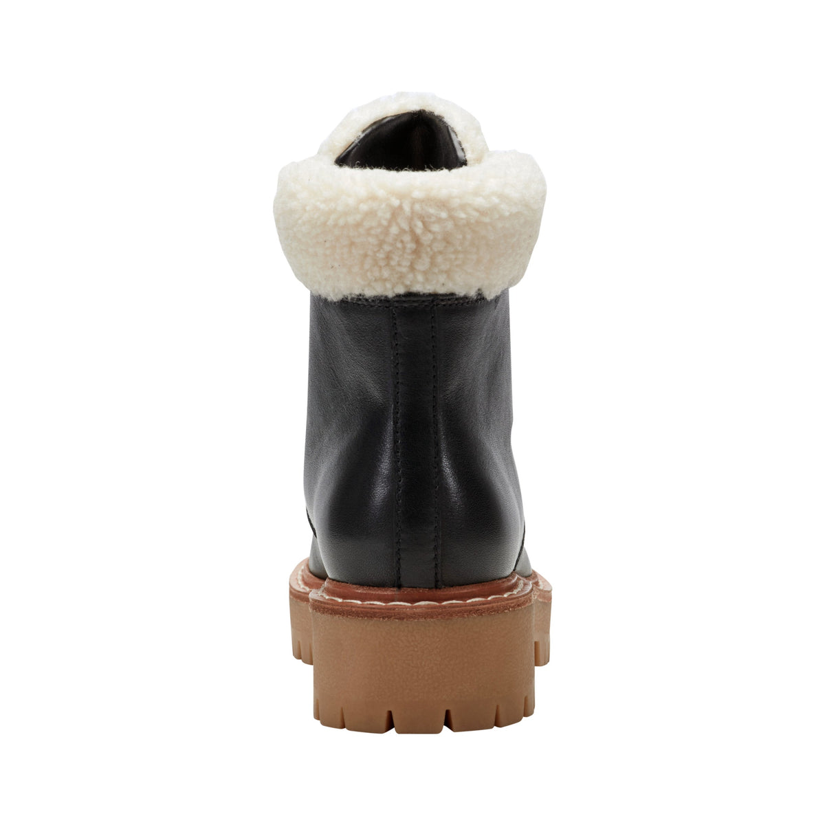Nallie Lace Up Bootie - Black Leather | Marc Fisher