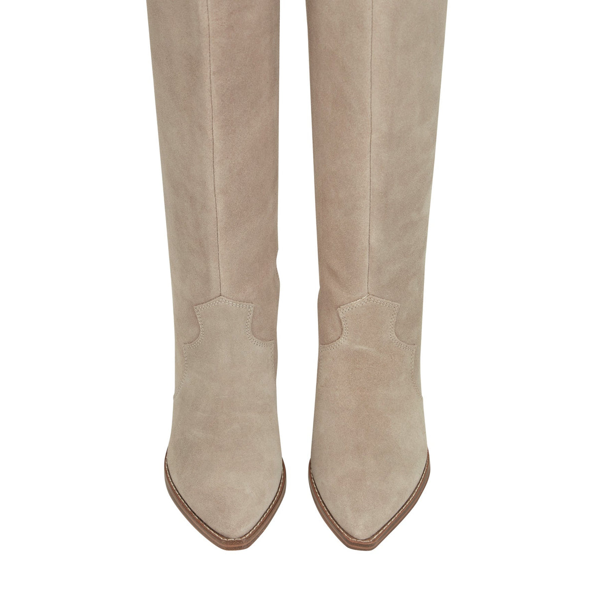 Ander Leather Western Boot - Taupe | Marc Fisher
