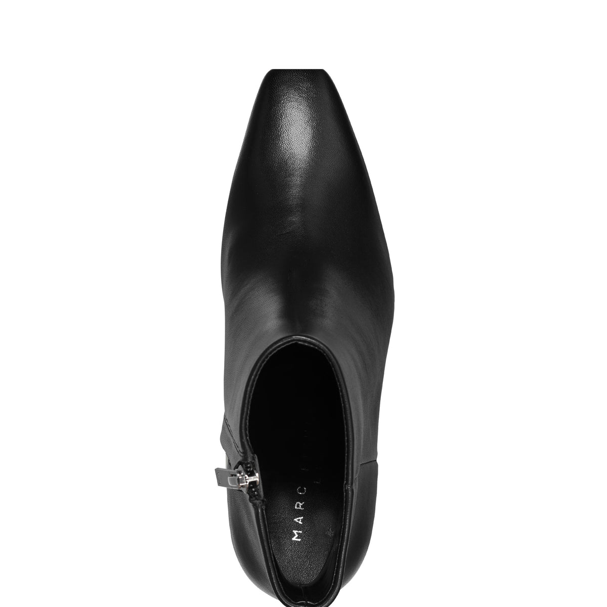 Novella Block Heel Leather Ankle Bootie - Black Leather | Marc Fisher