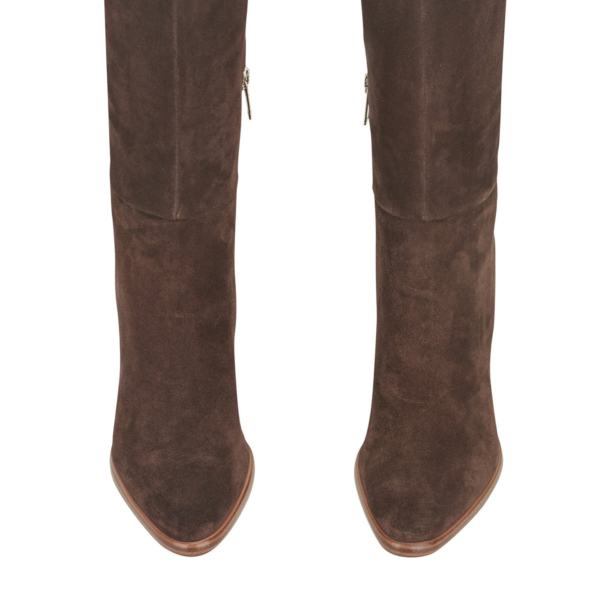 Lannie Dress Leather Boot - Dark Brown Suede | Marc Fisher