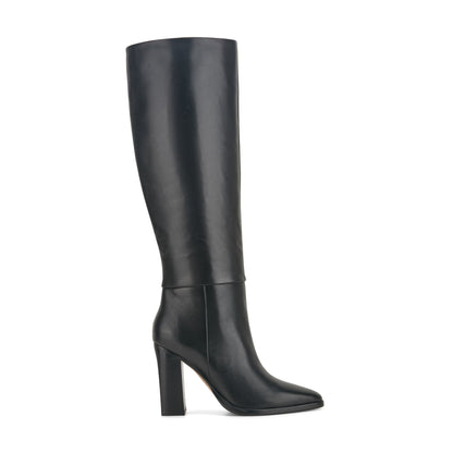 Lannie Dress Leather Boot - Black Leather | Marc Fisher