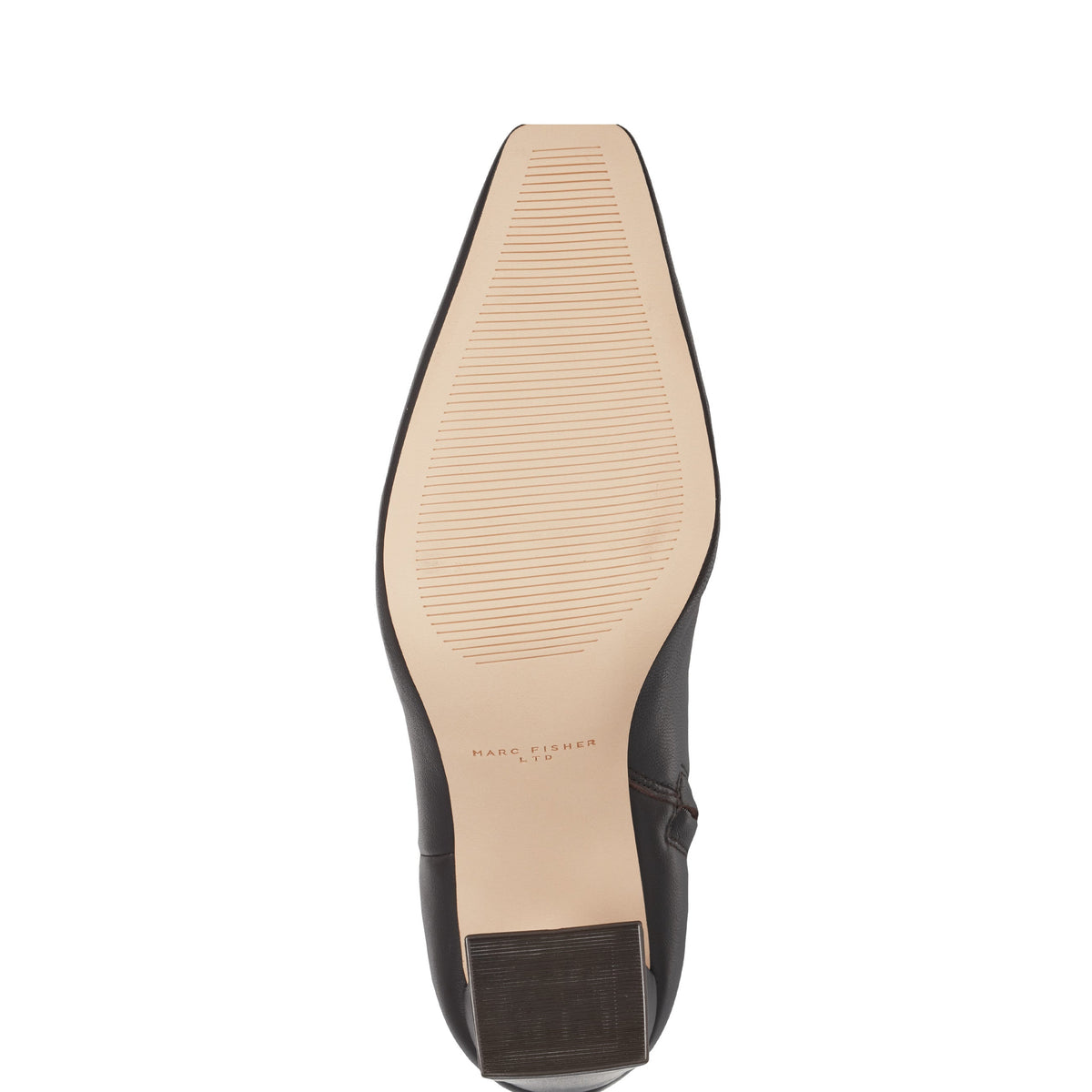 Novella Block Heel Leather Ankle Bootie - Dark Brown Leather | Marc Fisher