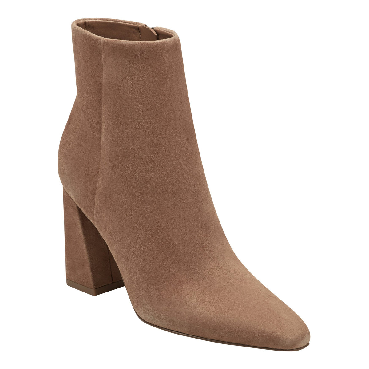 Yanara Heeled Leather Bootie - Natural Suede | Marc Fisher