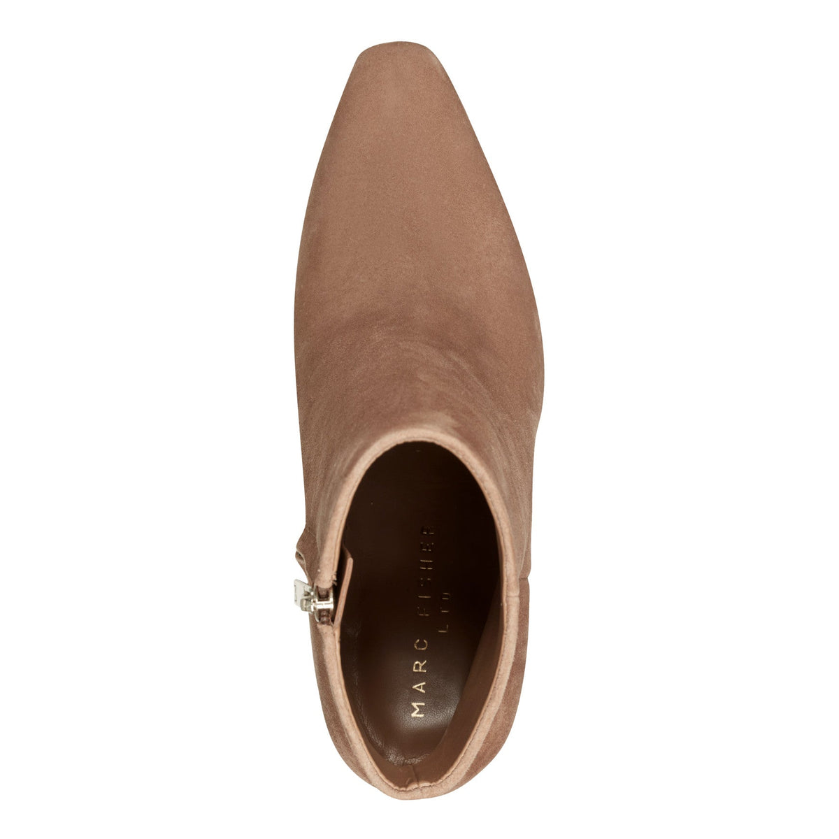 Yanara Heeled Leather Bootie - Natural Suede | Marc Fisher