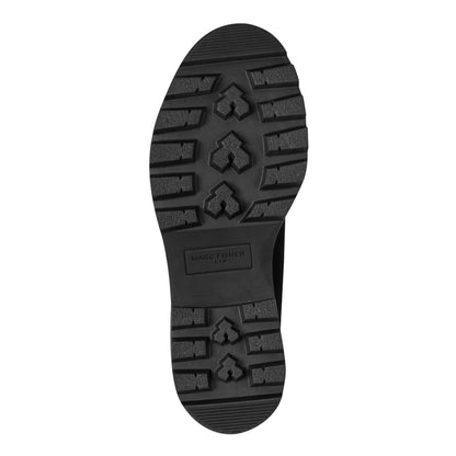 Percy Lug Sole Bootie - Black Suede | Marc Fisher