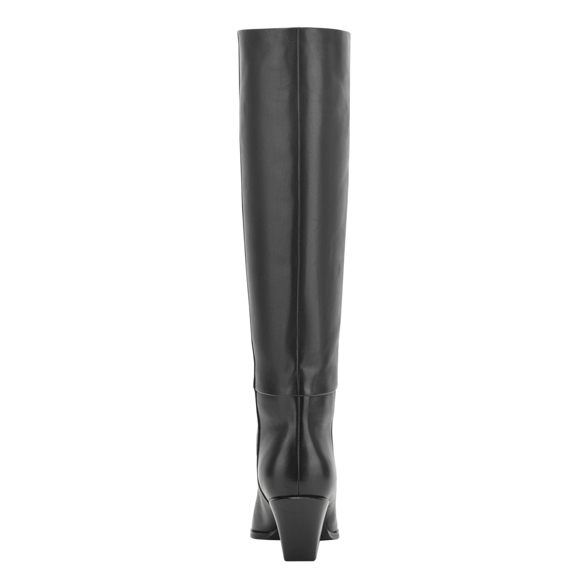 Tarrie Block Heel Leather Boot - Black Leather | Marc Fisher