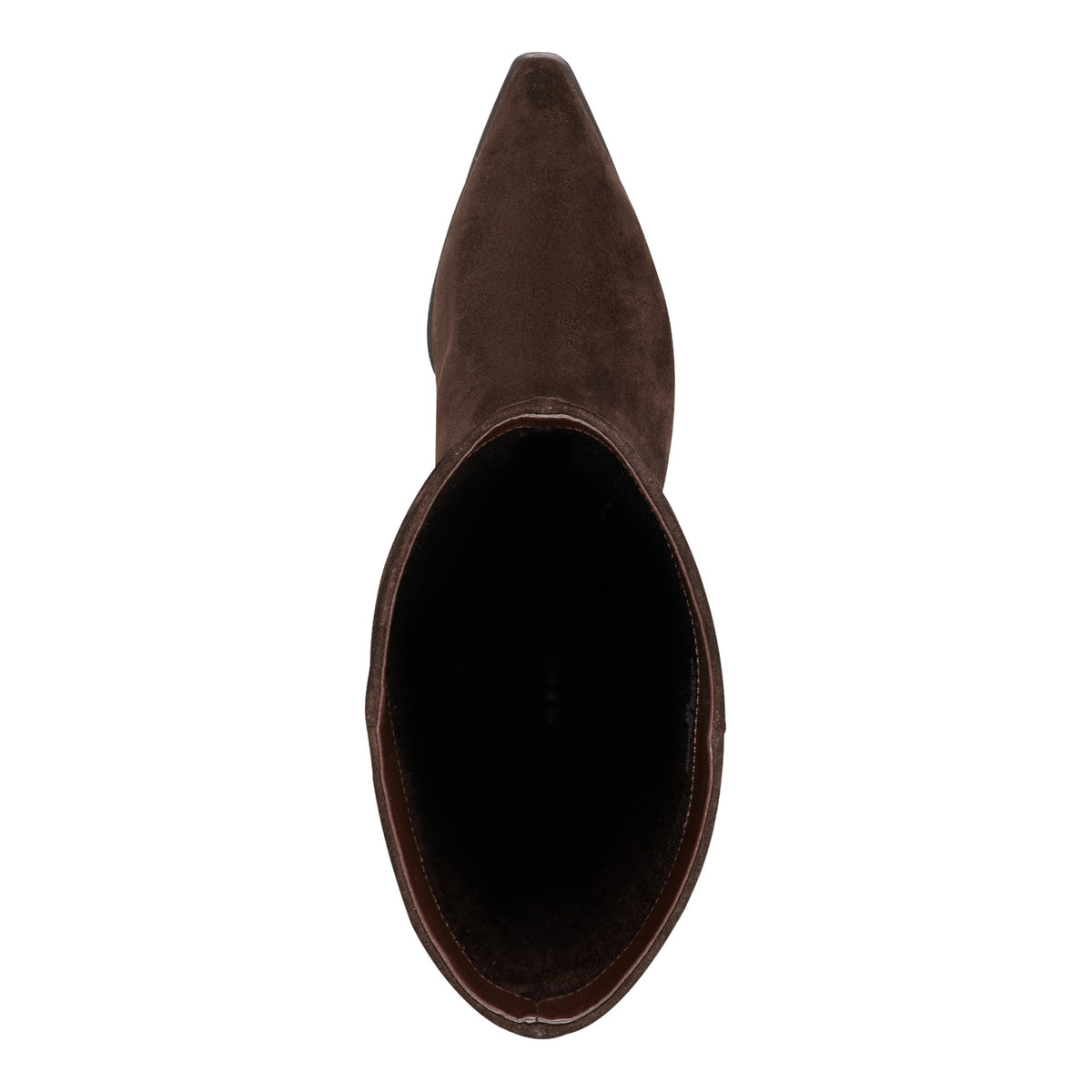 Tarrie Block Heel Leather Boot - Dark Brown Suede | Marc Fisher