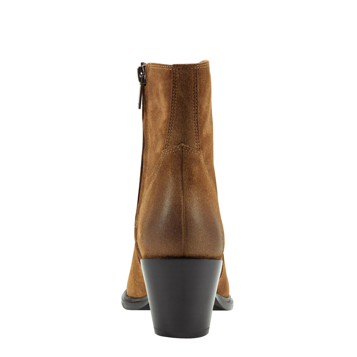Giulie Western Leather Ankle Bootie - Natural Suede | Marc Fisher