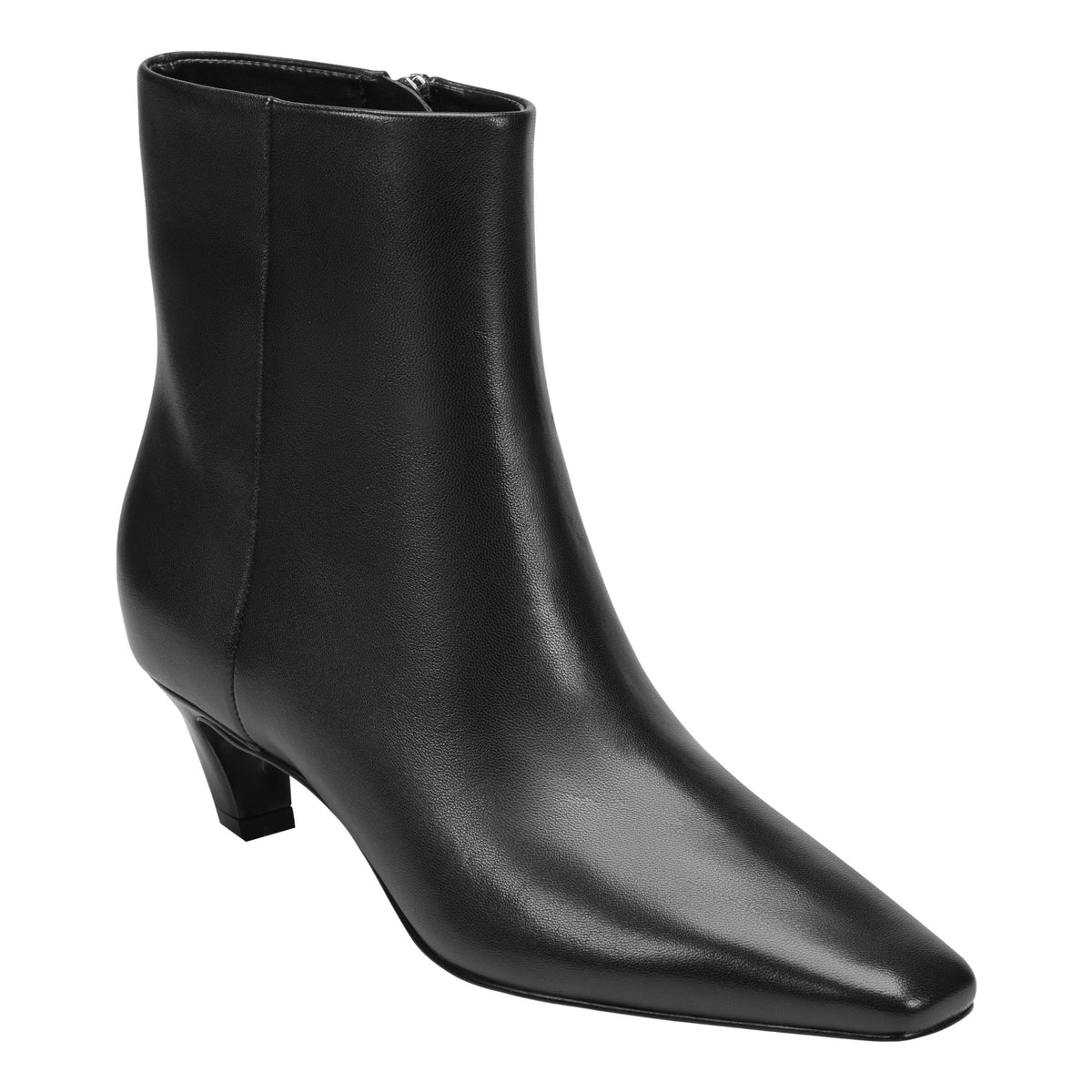 Danai Kitten Heel Leather Ankle Bootie - Black Leather | Marc Fisher
