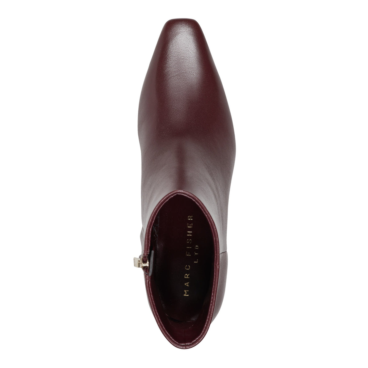 Danai Kitten Heel Leather Ankle Bootie - Dark Red Leather | Marc Fisher