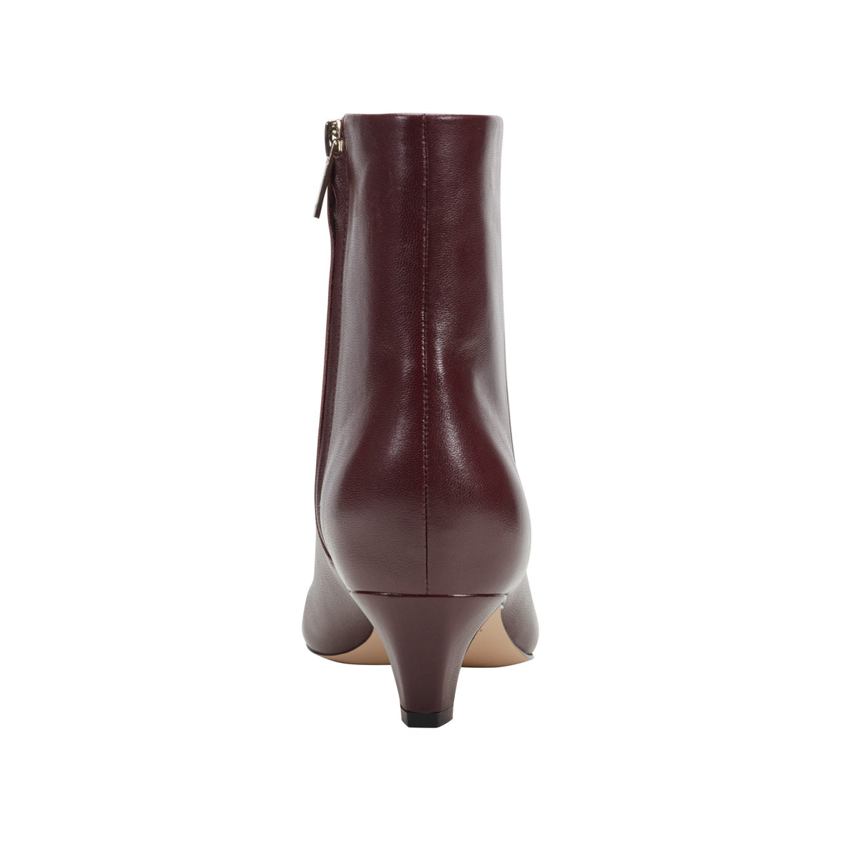 Danai Kitten Heel Leather Ankle Bootie - Dark Red Leather | Marc Fisher