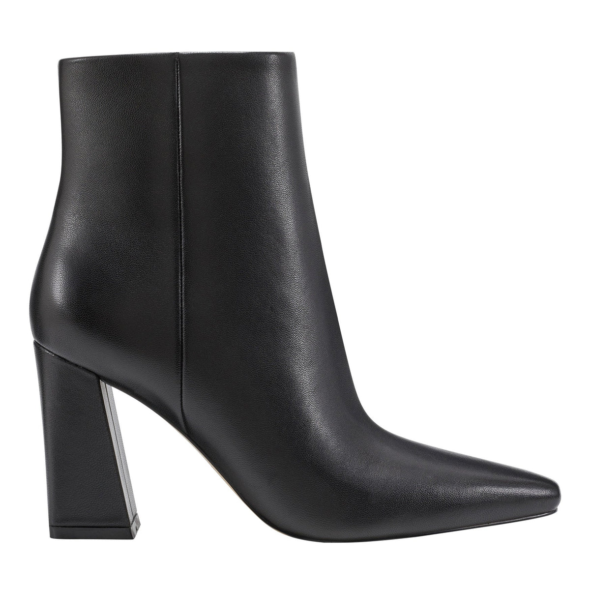 Yanara Heeled Leather Bootie - Black Leather | Marc Fisher
