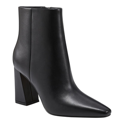 Yanara Heeled Leather Bootie - Black Leather | Marc Fisher