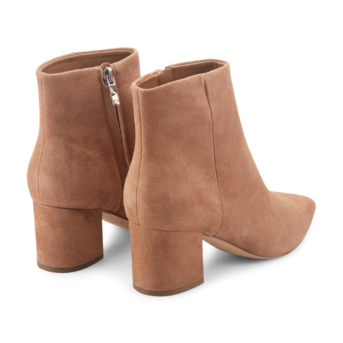 Jarli Pointy Leather Ankle Bootie - Brown Suede | Marc Fisher