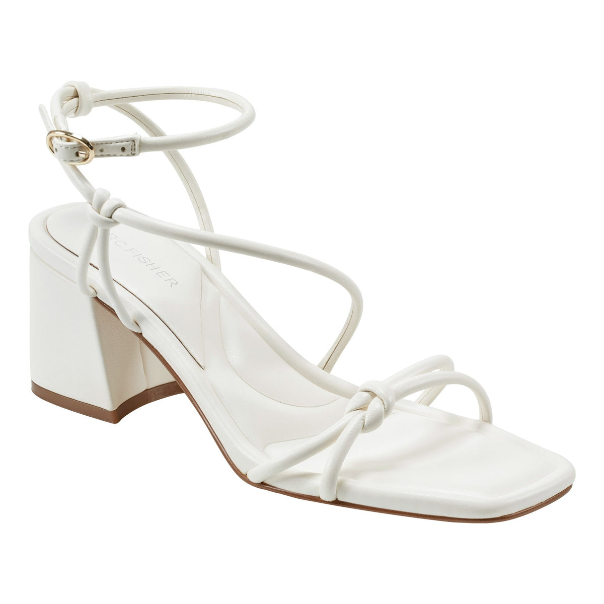 Gurion Block Heel Sandal - Ivory | Marc Fisher