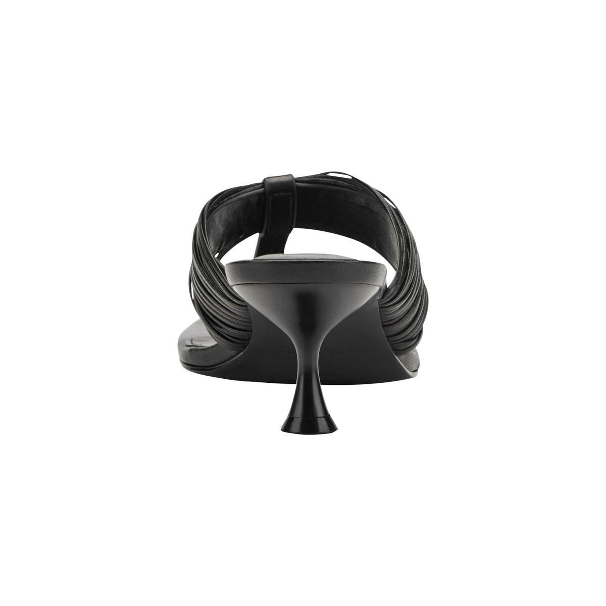Pamilla Leather Heeled Thong Sandal - Black Leather | Marc Fisher