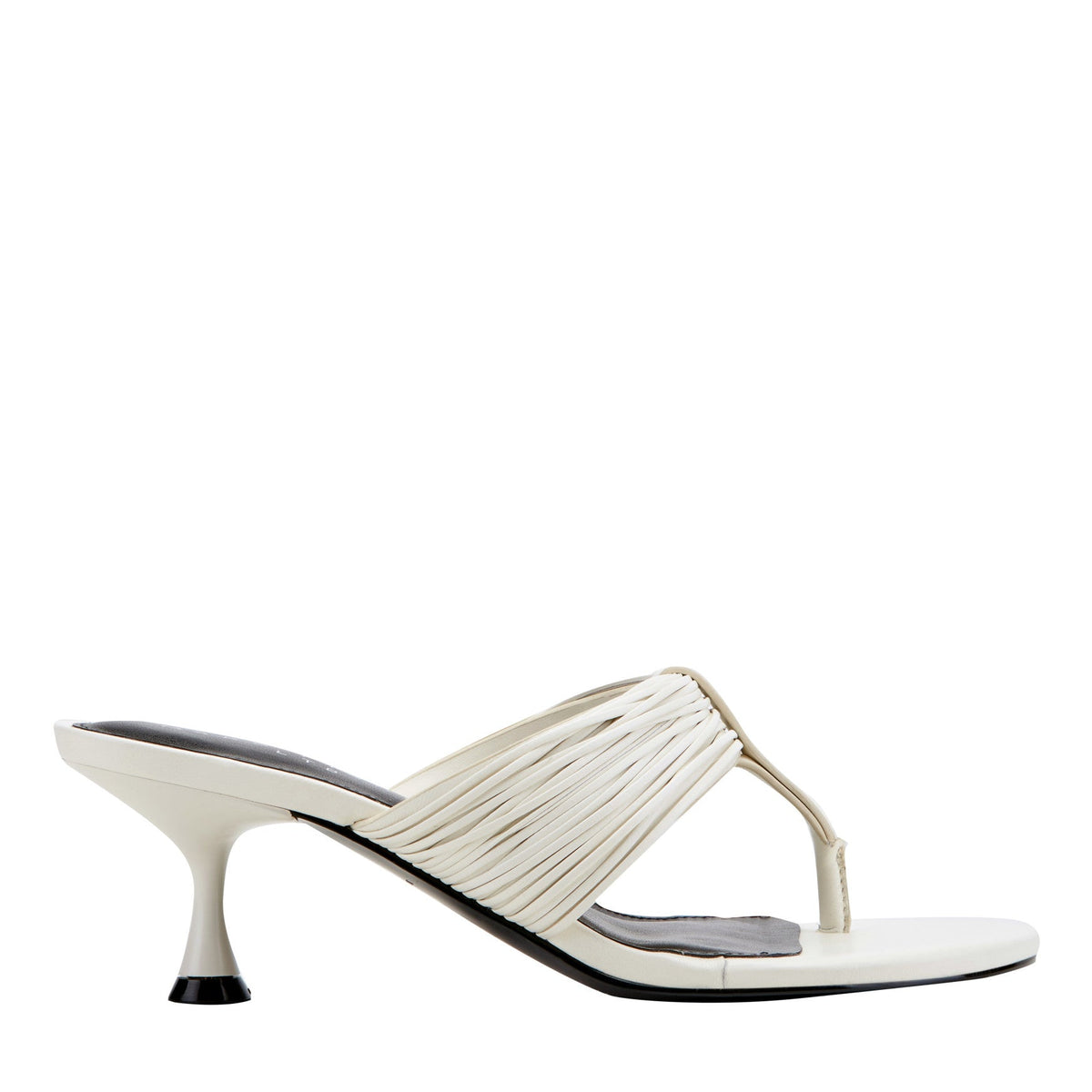 Pamilla Leather Heeled Thong Sandal - Cream Leather | Marc Fisher