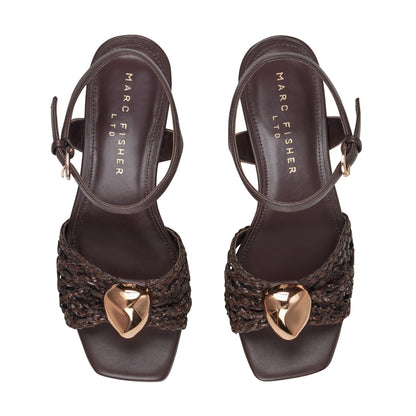 Cabell Platform Sandal - Dark Brown | Marc Fisher