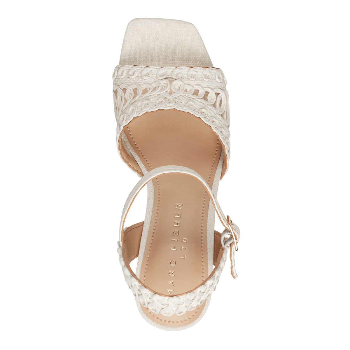 Chayse Platform Sandal - White Raffia | Marc Fisher