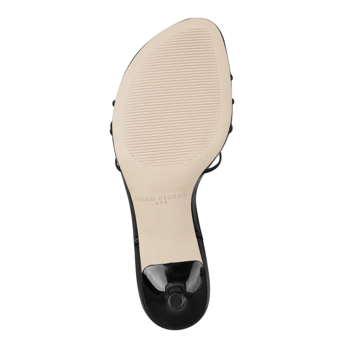 Gineva Leather Ankle Wrap Sandal - Black Leather | Marc Fisher