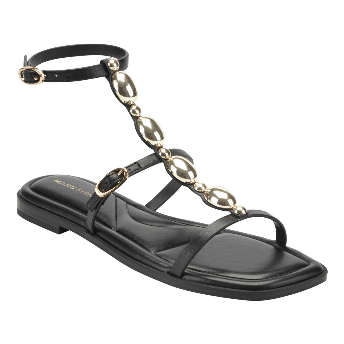 Folai Gladiator Sandal - Black | Marc Fisher