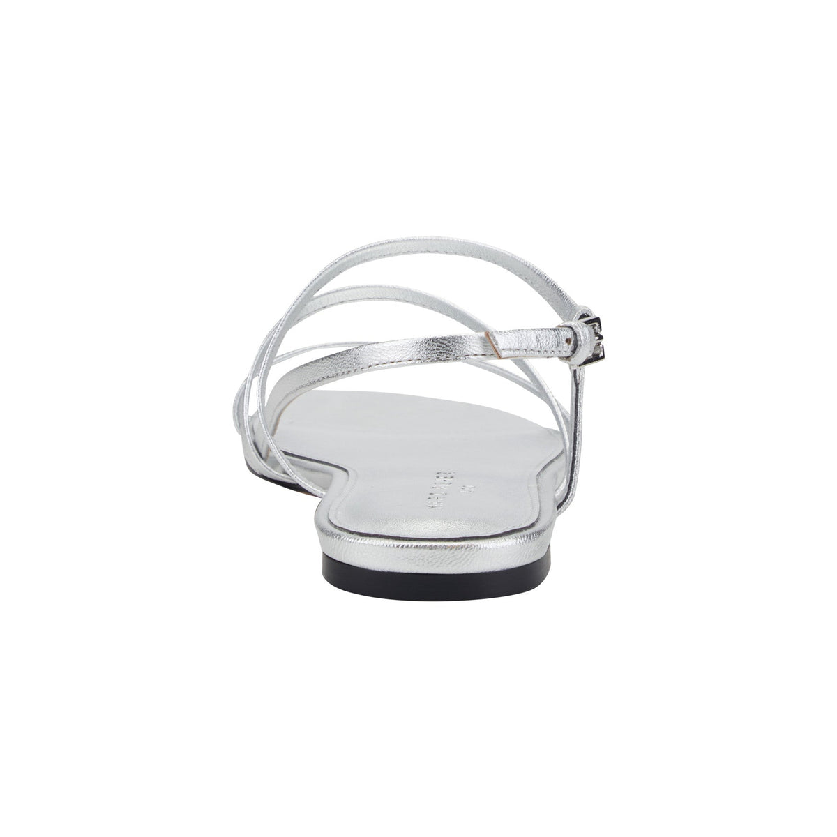 Elysha Leather Flat Sandal - Silver Leather | Marc Fisher