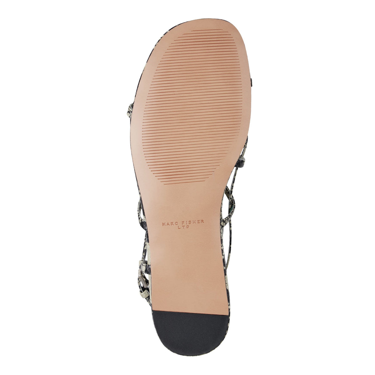 Elysha Leather Flat Sandal - Snake Printed Leather | Marc Fisher