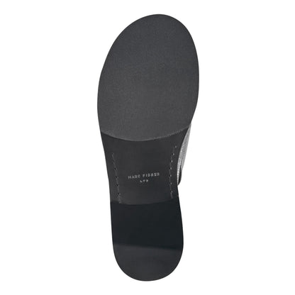 Genella Flat Leather Sandal - Silver Leather | Marc Fisher