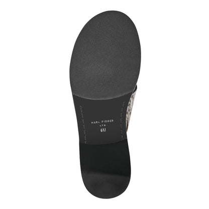 Genella Flat Leather Sandal - Snake Printed Leather | Marc Fisher