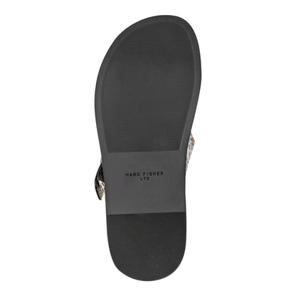 Gia Flat Leather Sandal - Snake Printed Leather | Marc Fisher