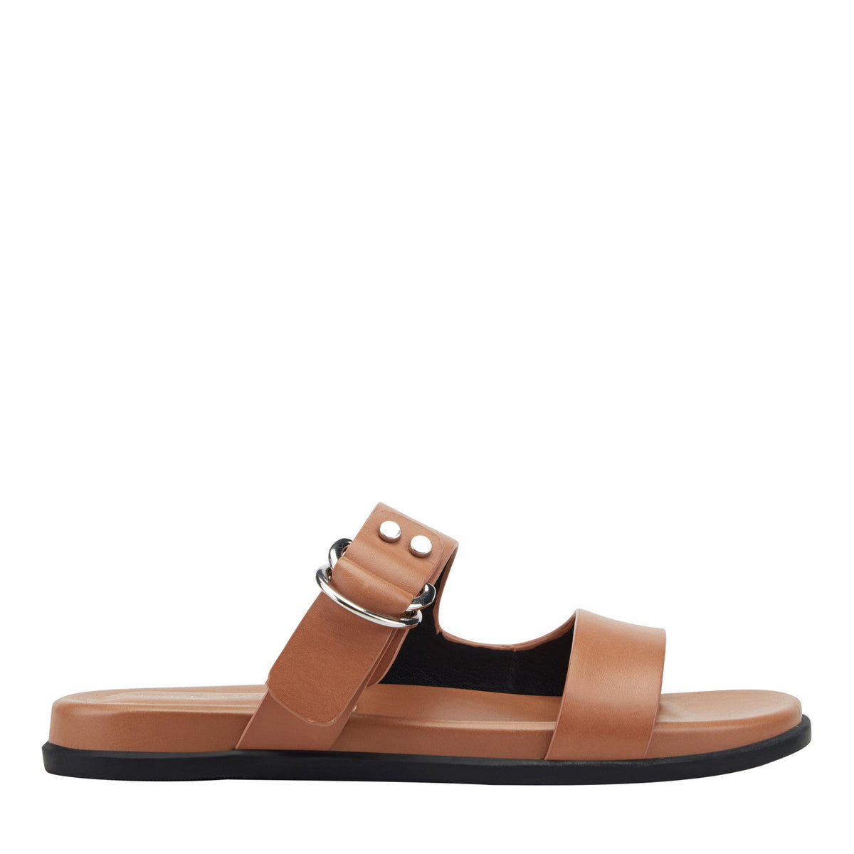 Gia Flat Leather Sandal - Natural Leather | Marc Fisher
