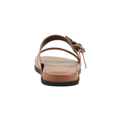 Gia Flat Leather Sandal - Natural Leather | Marc Fisher