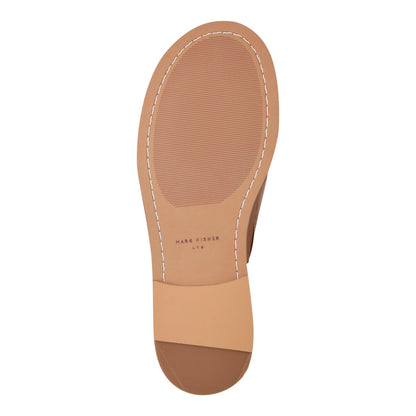 Genella Flat Leather Sandal - Natural Leather | Marc Fisher