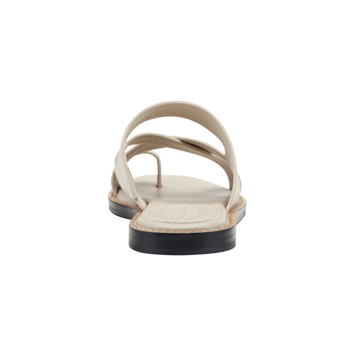 Genella Flat Leather Sandal - Cream Leather | Marc Fisher
