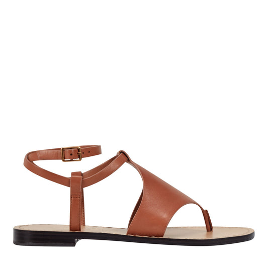 Lille Thong Flat Leather Sandal - Natural Leather | Marc Fisher
