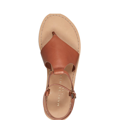 Lille Thong Flat Leather Sandal - Natural Leather | Marc Fisher