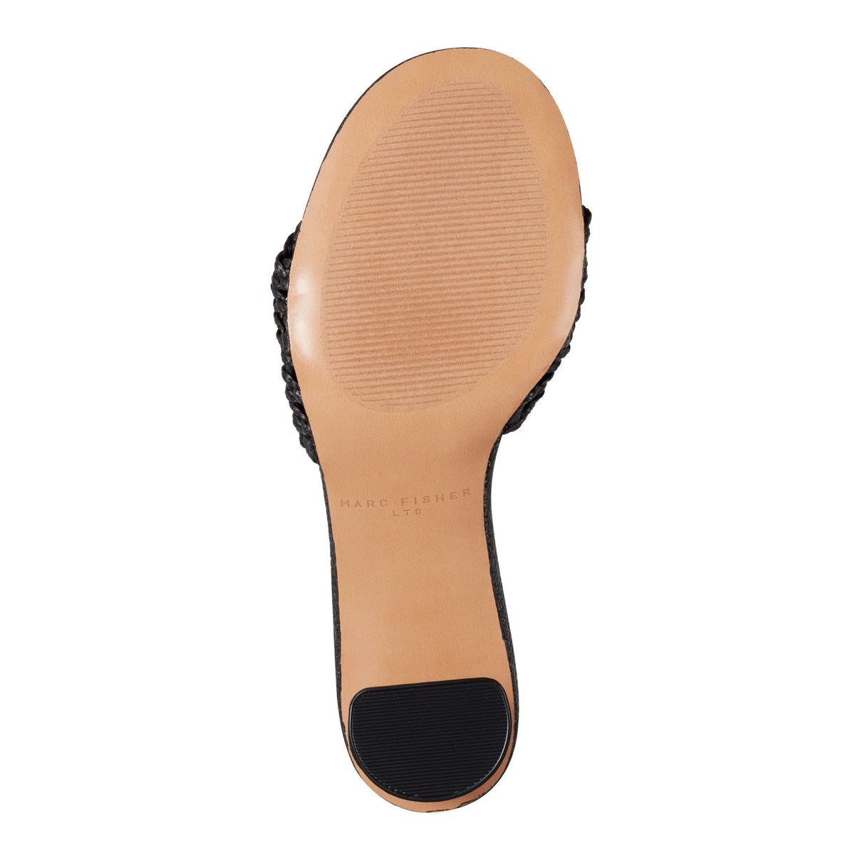 Jazmine Dress Slide Sandal - Black Raffia | Marc Fisher