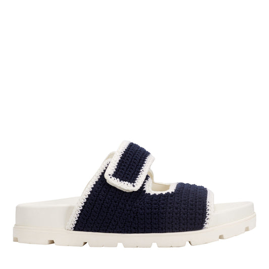 Brinleys Footbed Sandal - Navy/Cream | Marc Fisher
