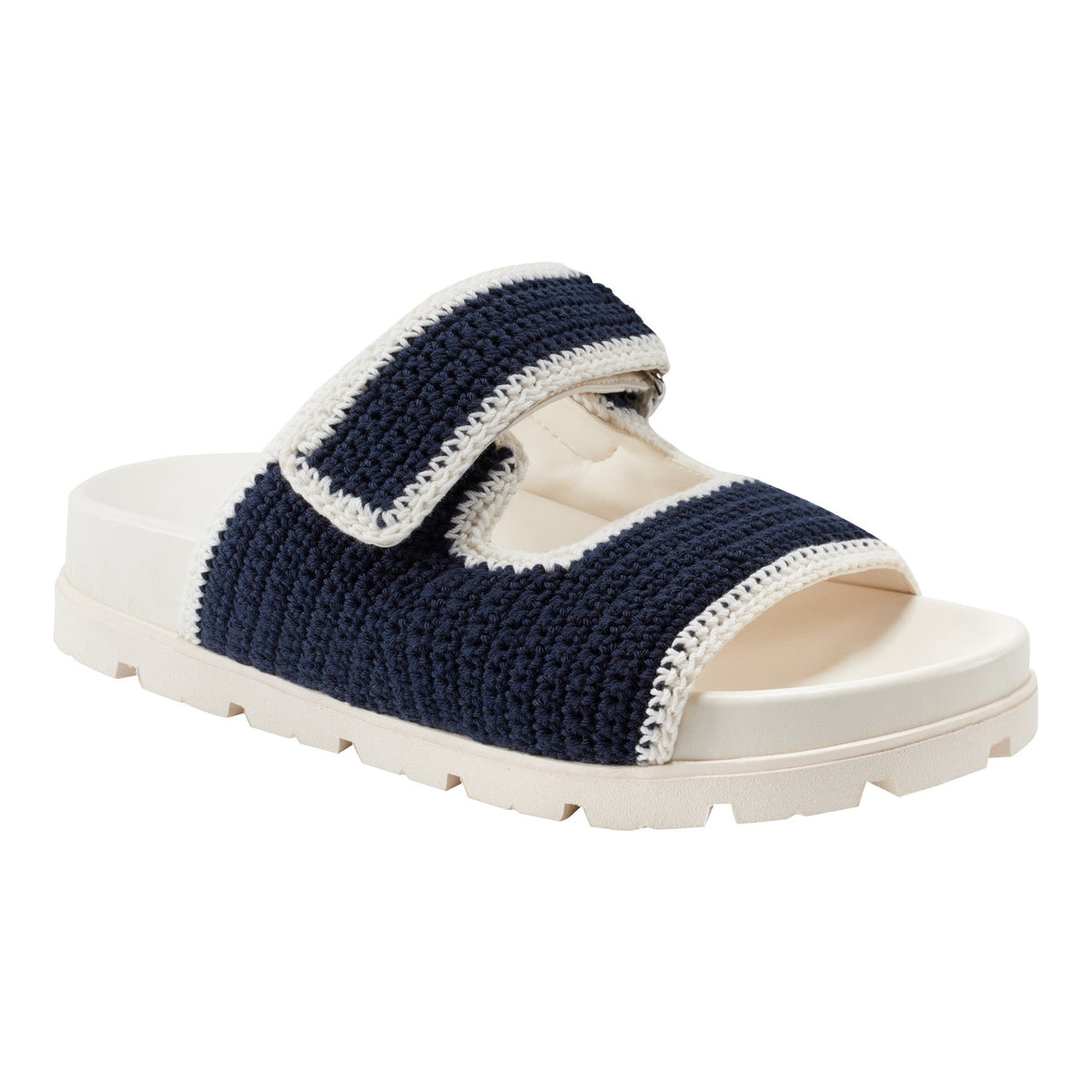 Brinleys Footbed Sandal - Navy/Cream | Marc Fisher