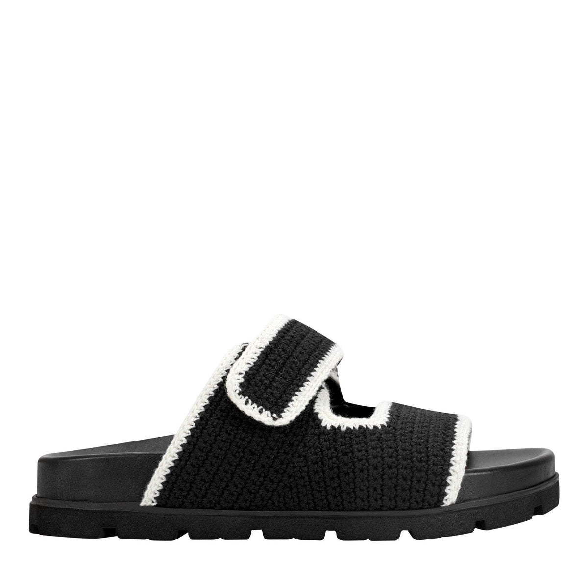 Brinleys Footbed Sandal - Black/Cream | Marc Fisher
