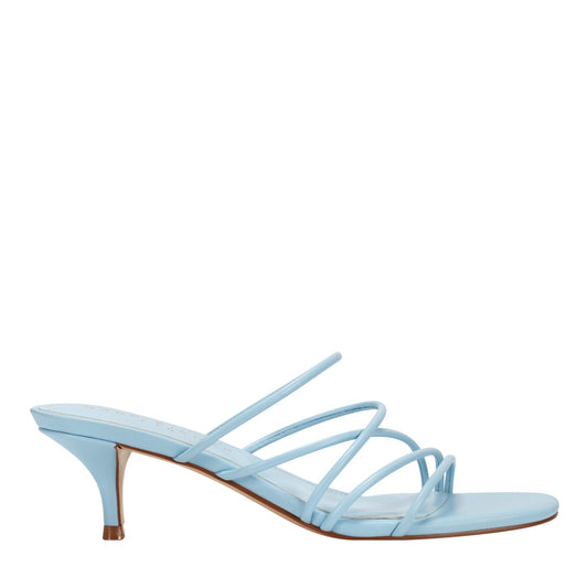 Banna Strappy Leather Dress Sandal - Light Blue Leather | Marc Fisher