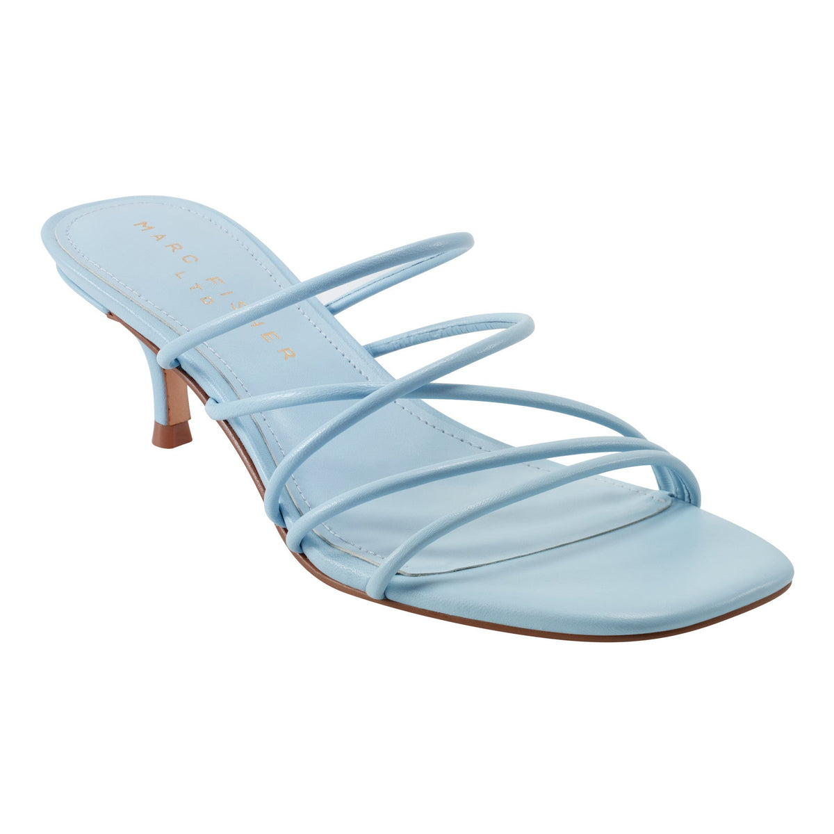 Banna Strappy Leather Dress Sandal - Light Blue Leather | Marc Fisher