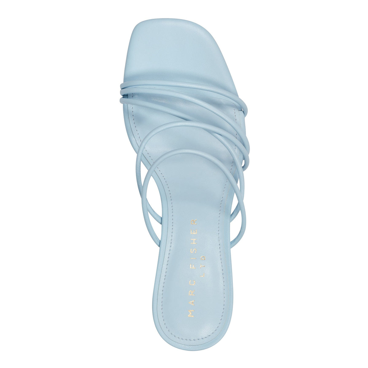 Banna Strappy Leather Dress Sandal - Light Blue Leather | Marc Fisher