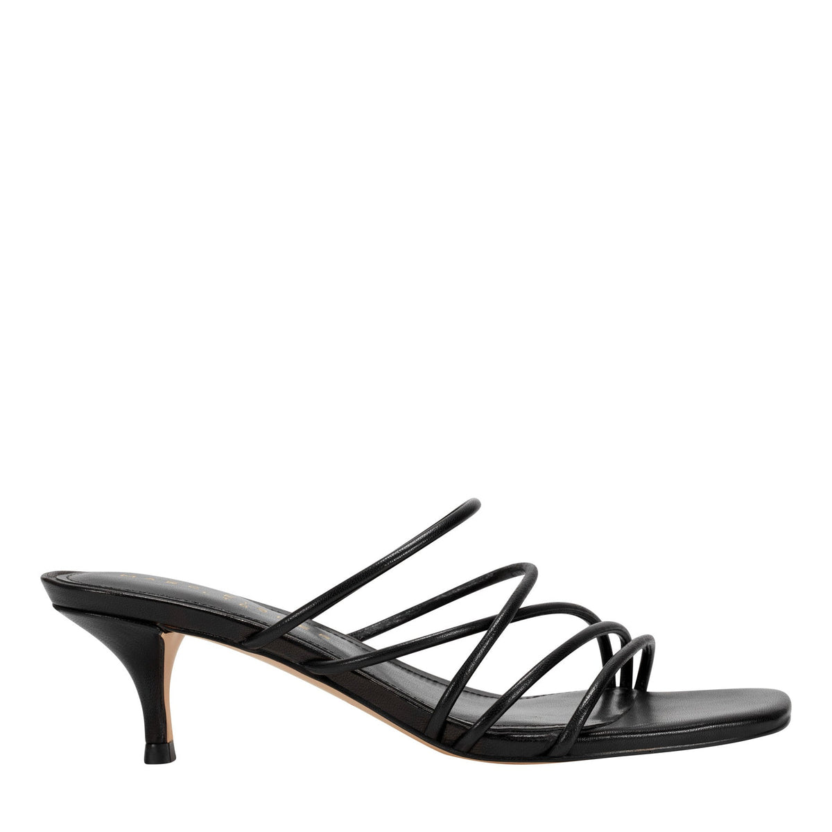 Banna Strappy Leather Dress Sandal - Black Leather | Marc Fisher
