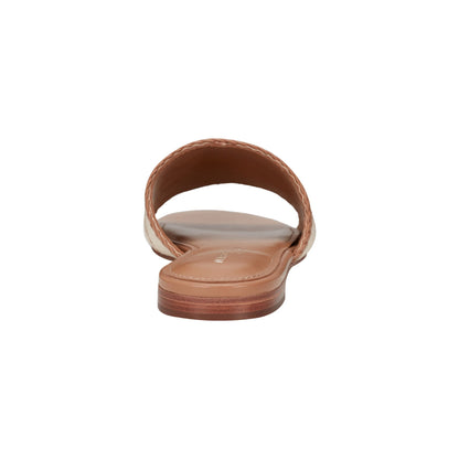 Zuri Flat Slide Sandal - Natural/Brown | Marc Fisher