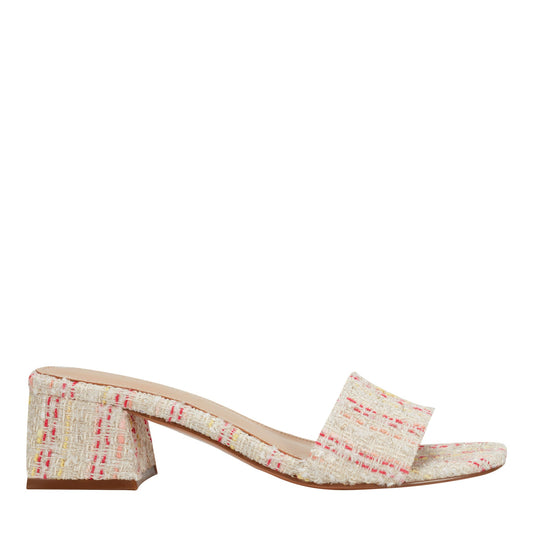 Olysa Slide Dress Sandal - Red/Cream Stripe | Marc Fisher