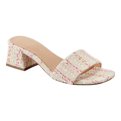 Olysa Slide Dress Sandal - Red/Cream Stripe | Marc Fisher