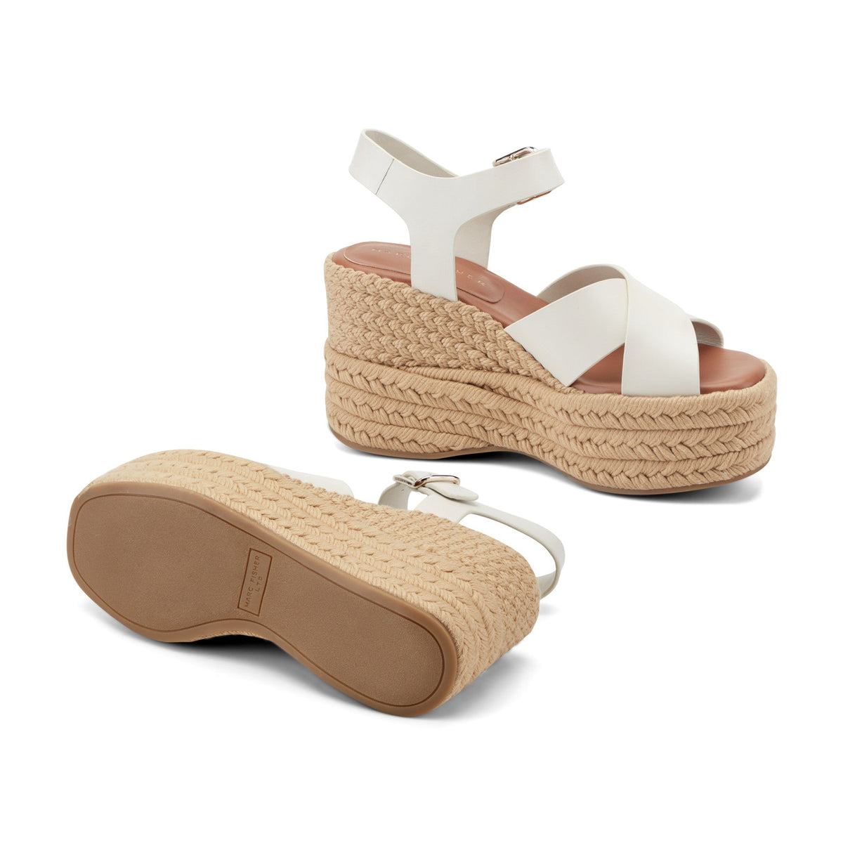 Pasion Espadrille Wedge Sandal - Chic Cream Leather | Marc Fisher